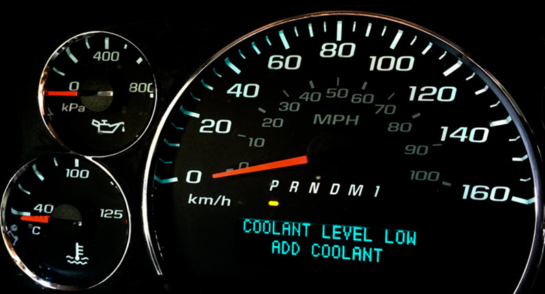 Land Rover Coolant Level Low Warning Light
